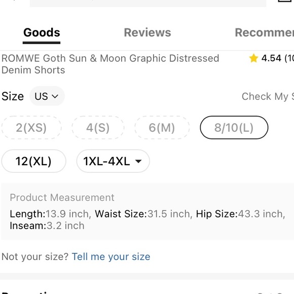 NWT Large 8/10 Goth Sun & Moon Graphic Distressed Denim Shorts - Picture 5 of 8